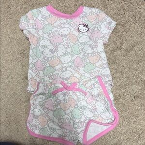 Hello Kitty Pastel Pajama Set with Pink Accents